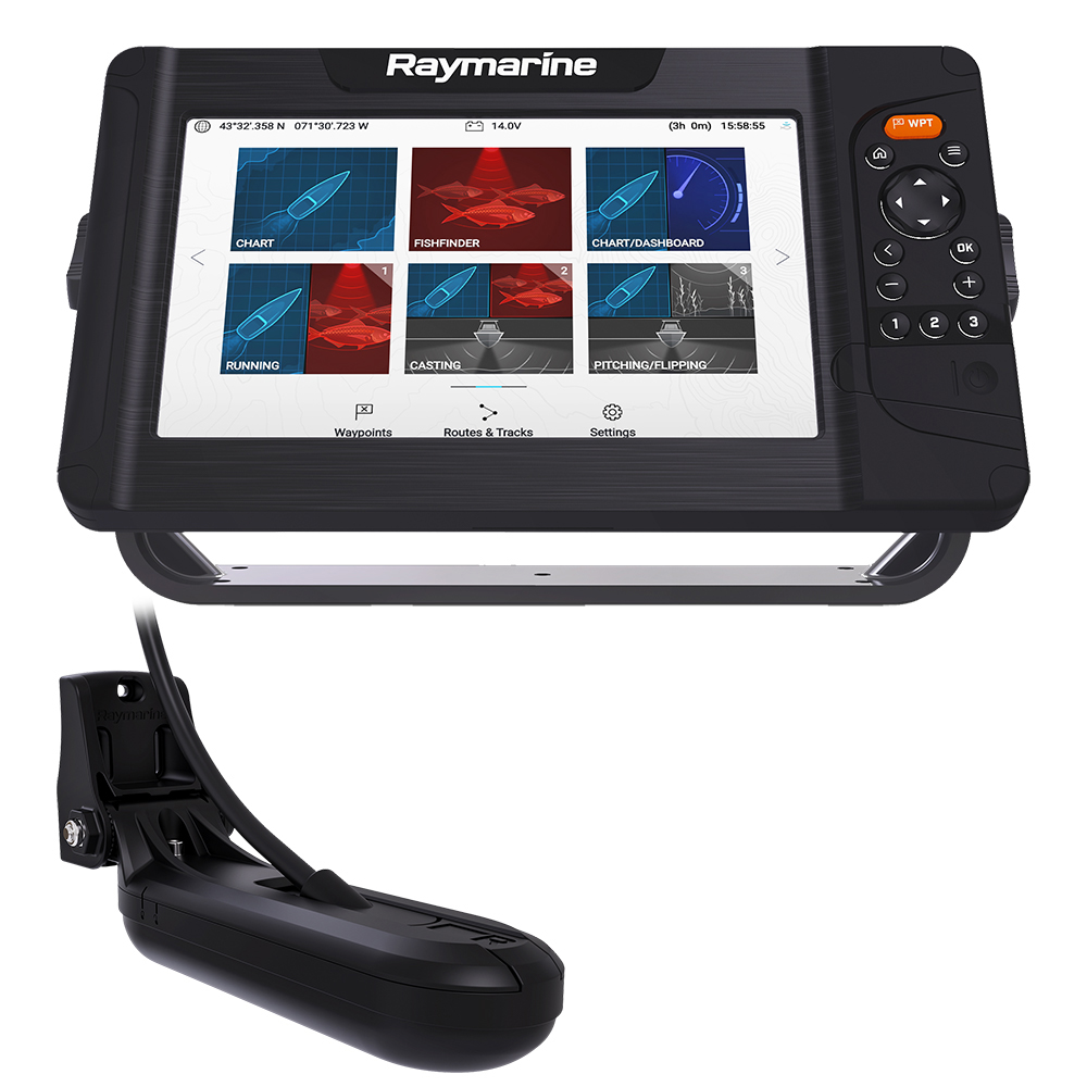 Raymarine Element 9 HV Combo with HV-100 Transom Mount Transducer & Lighthouse North America Chart