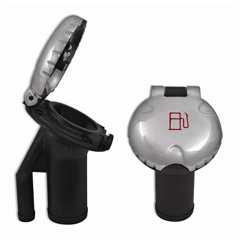 Attwood Deck Fill for Pressure Relief Systems - Angled Body & Scalloped Stainless Steel Cap